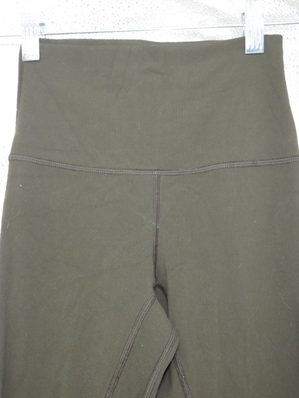 Lululemon Dark Olive Align Mid Rise Leggings 26 Inseam Size 2 Green Tight Pant - Picture 3 of 6